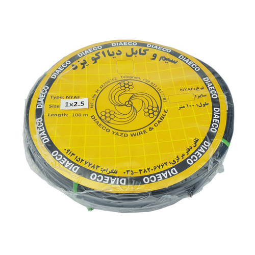 سیم برق 1در 2.5 دیا اکو یزد مدل افشان بسته 100 متری