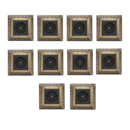 پریز پارت الکتریک مدل کلاسیک کد 3896B4021 بسته 10 عددی
