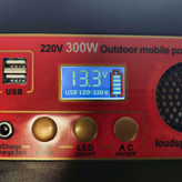 پاوربانک مدل مولتی 300W کمپینگ اسپیکردار 12v-220v ظرفیت 25000 میلی آمپر ساعت