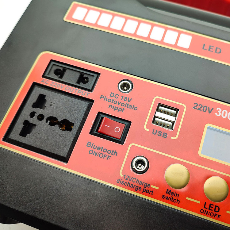 پاوربانک مدل مولتی 300W کمپینگ اسپیکردار 12v-220v ظرفیت 25000 میلی آمپر ساعت